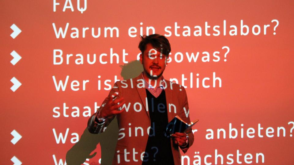 Max Stern am staatslabor Launch